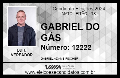 Candidato GABRIEL DO GÁS 2024 - MATO LEITÃO - Eleições