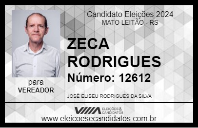 Candidato ZECA RODRIGUES 2024 - MATO LEITÃO - Eleições