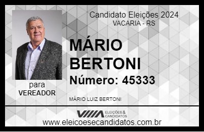 Candidato MÁRIO BERTONI 2024 - VACARIA - Eleições