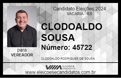 Candidato CLODOALDO SOUSA 2024 - VACARIA - Eleições