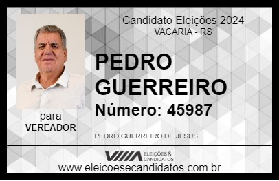 Candidato PEDRO GUERREIRO 2024 - VACARIA - Eleições