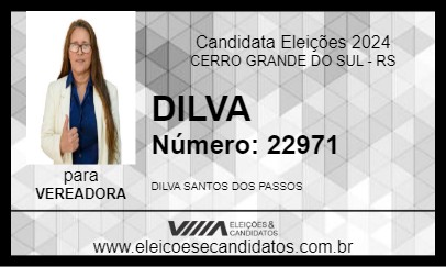 Candidato DILVA 2024 - CERRO GRANDE DO SUL - Eleições