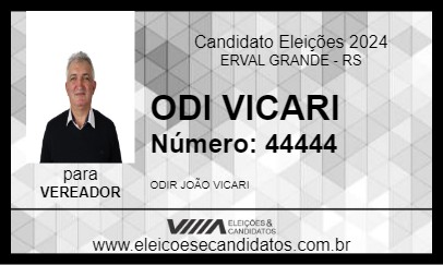 Candidato ODI VICARI 2024 - ERVAL GRANDE - Eleições