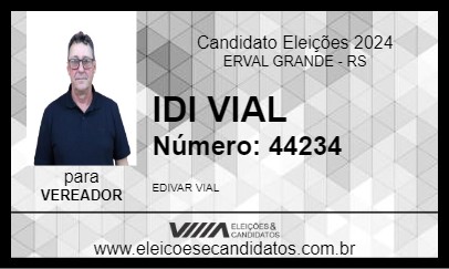 Candidato IDI VIAL 2024 - ERVAL GRANDE - Eleições