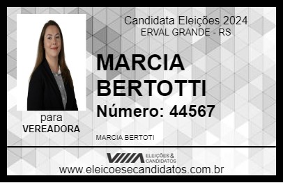 Candidato MARCIA BERTOTTI 2024 - ERVAL GRANDE - Eleições