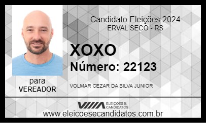 Candidato XOXO 2024 - ERVAL SECO - Eleições