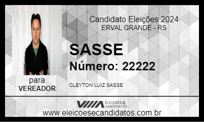 Candidato SASSE 2024 - ERVAL GRANDE - Eleições