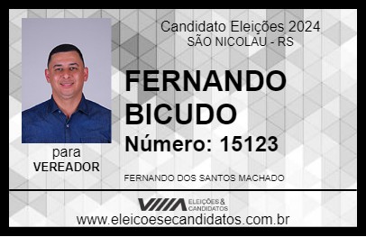 Candidato FERNANDO BICUDO 2024 - SÃO NICOLAU - Eleições