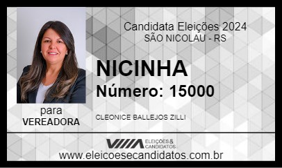 Candidato NICINHA 2024 - SÃO NICOLAU - Eleições