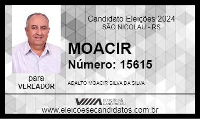 Candidato MOACIR 2024 - SÃO NICOLAU - Eleições