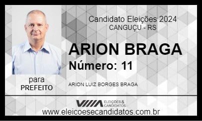 Candidato ARION BRAGA 2024 - CANGUÇU - Eleições