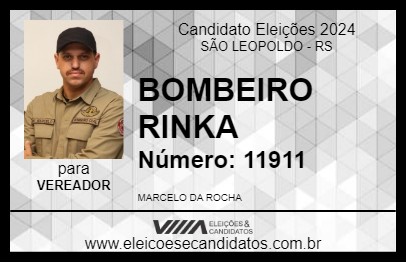 Candidato BOMBEIRO RINKA 2024 - SÃO LEOPOLDO - Eleições