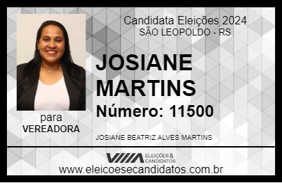 Candidato JOSIANE MARTINS 2024 - SÃO LEOPOLDO - Eleições