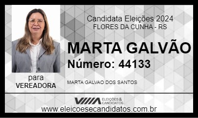 Candidato MARTA GALVÃO 2024 - FLORES DA CUNHA - Eleições