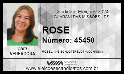 Candidato ROSE 2024 - GUARANI DAS MISSÕES - Eleições