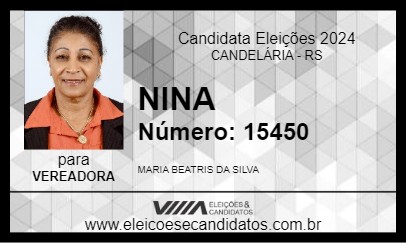 Candidato NINA 2024 - CANDELÁRIA - Eleições