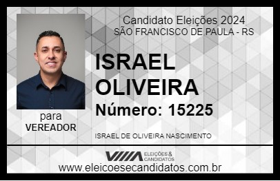 Candidato ISRAEL OLIVEIRA 2024 - SÃO FRANCISCO DE PAULA - Eleições