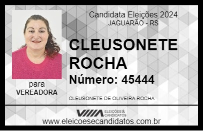 Candidato CLEUSONETE ROCHA 2024 - JAGUARÃO - Eleições