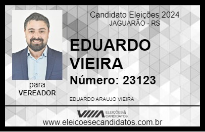 Candidato EDUARDO VIEIRA 2024 - JAGUARÃO - Eleições