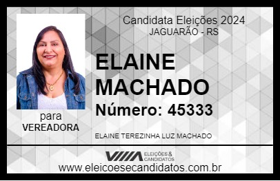 Candidato ELAINE MACHADO 2024 - JAGUARÃO - Eleições