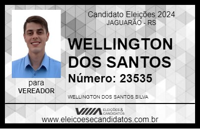 Candidato WELLINGTON DOS SANTOS 2024 - JAGUARÃO - Eleições