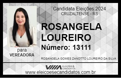 Candidato ROSANGELA LOUREIRO 2024 - CRUZALTENSE - Eleições