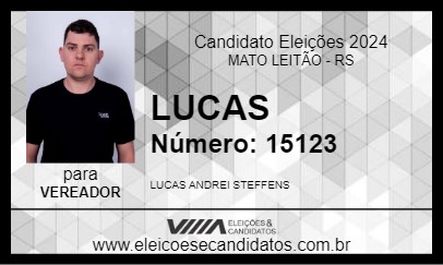 Candidato LUCAS 2024 - MATO LEITÃO - Eleições