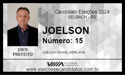 Candidato JOELSON 2024 - SELBACH - Eleições