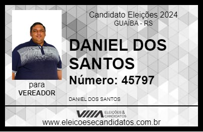 Candidato DANIEL DOS SANTOS 2024 - GUAÍBA - Eleições