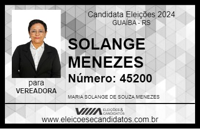 Candidato SOLANGE MENEZES 2024 - GUAÍBA - Eleições