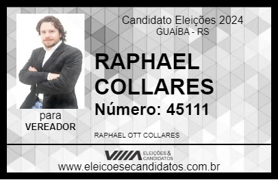 Candidato RAPHAEL COLLARES 2024 - GUAÍBA - Eleições