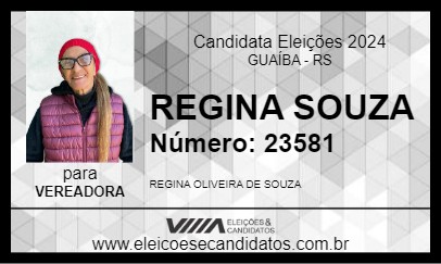 Candidato REGINA SOUZA 2024 - GUAÍBA - Eleições