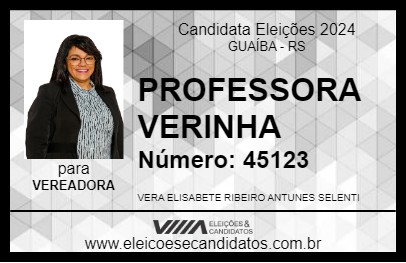 Candidato PROFESSORA VERINHA 2024 - GUAÍBA - Eleições