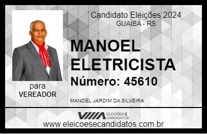 Candidato MANOEL ELETRICISTA 2024 - GUAÍBA - Eleições