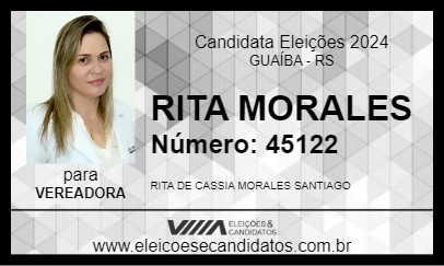 Candidato RITA MORALES 2024 - GUAÍBA - Eleições