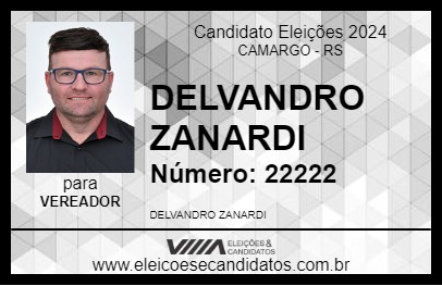 Candidato DELVANDRO ZANARDI 2024 - CAMARGO - Eleições