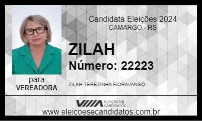 Candidato ZILAH FIORAVANSO 2024 - CAMARGO - Eleições