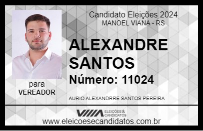 Candidato ALEXANDRE SANTOS 2024 - MANOEL VIANA - Eleições