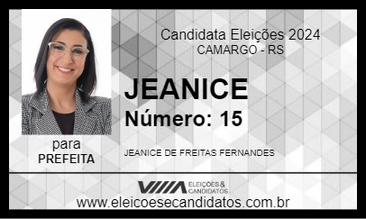 Candidato JEANICE 2024 - CAMARGO - Eleições