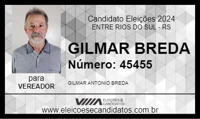 Candidato GILMAR BREDA 2024 - ENTRE RIOS DO SUL - Eleições