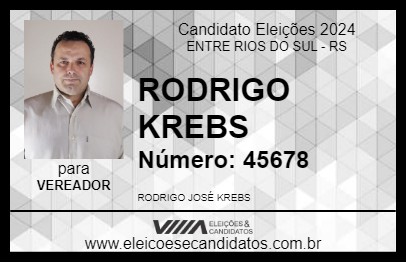 Candidato RODRIGO KREBS 2024 - ENTRE RIOS DO SUL - Eleições