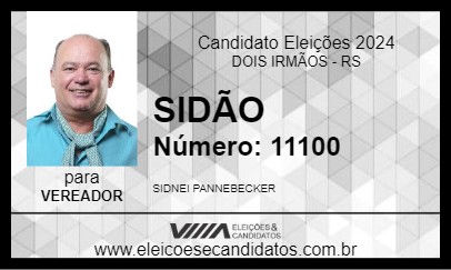 Candidato SIDÃO 2024 - DOIS IRMÃOS - Eleições