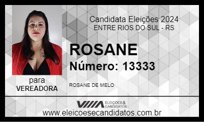 Candidato ROSANE 2024 - ENTRE RIOS DO SUL - Eleições