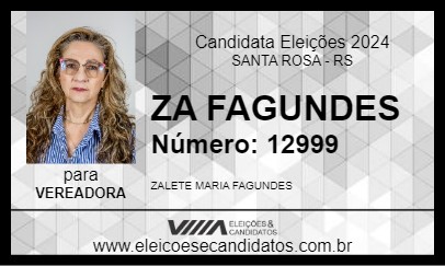 Candidato ZA FAGUNDES 2024 - SANTA ROSA - Eleições