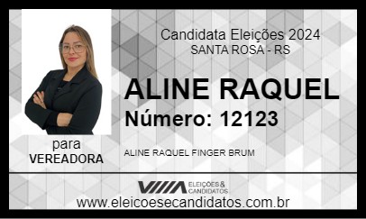 Candidato ALINE RAQUEL 2024 - SANTA ROSA - Eleições