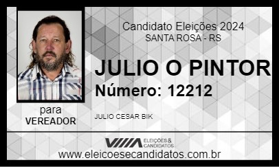 Candidato JULIO O PINTOR 2024 - SANTA ROSA - Eleições