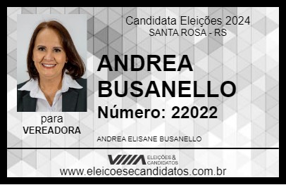 Candidato ANDREA BUSANELLO 2024 - SANTA ROSA - Eleições