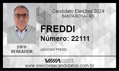 Candidato FREDDI 2024 - SANTA ROSA - Eleições