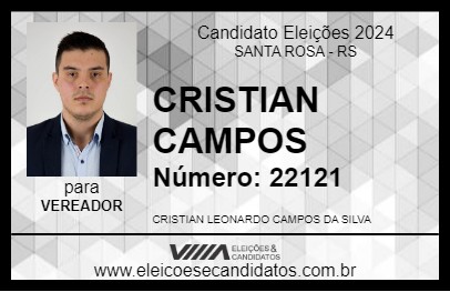 Candidato CRISTIAN CAMPOS 2024 - SANTA ROSA - Eleições