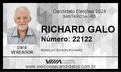 Candidato RICHARD GALO 2024 - SANTA ROSA - Eleições